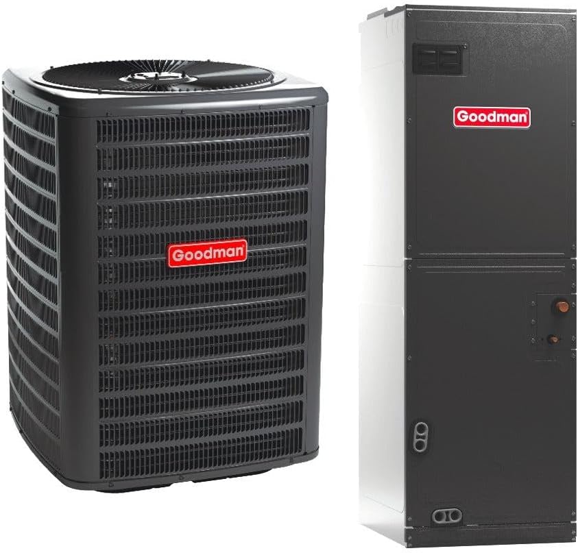 Goodman Classic Series 4 Ton 14.5 SEER2 Air Conditioning System (9-Speed Motor) - Free Thermostat Included - GSXB404810-AMST48DU14