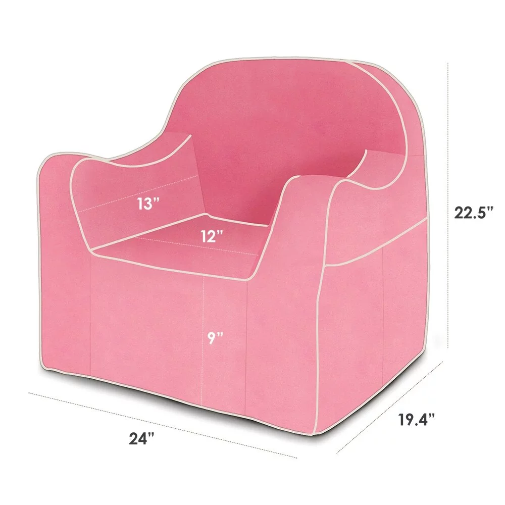 P'kolino Club Chair, Pink and White