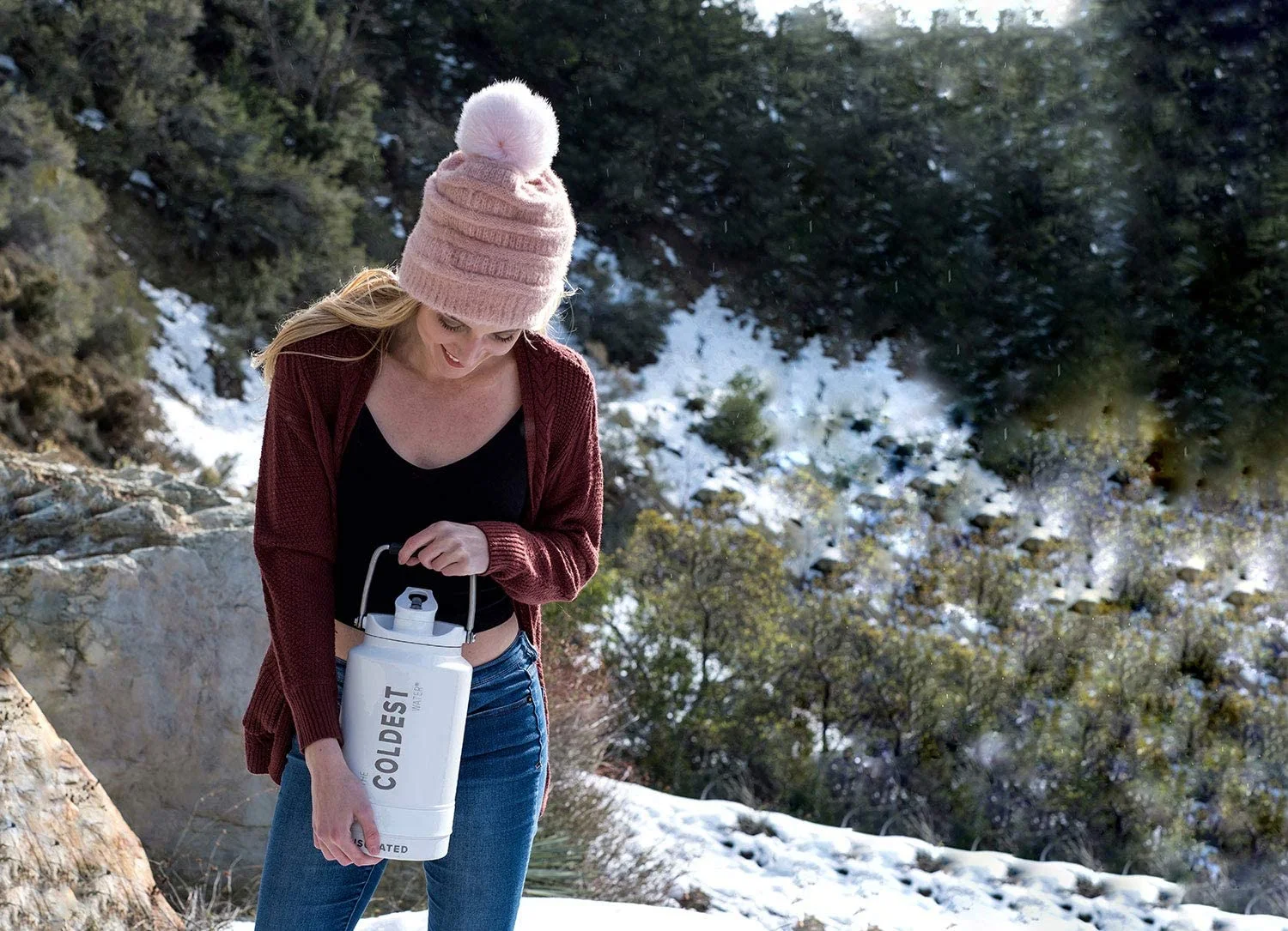 COLDEST Sports Water Bottle 128 oz/One Gallon (Straw Lid), Leak Proof, Vacuum Insulated Stainless Steel, Hot Cold, Double Walled, Thermo Mug (128 oz, Solar Yellow)