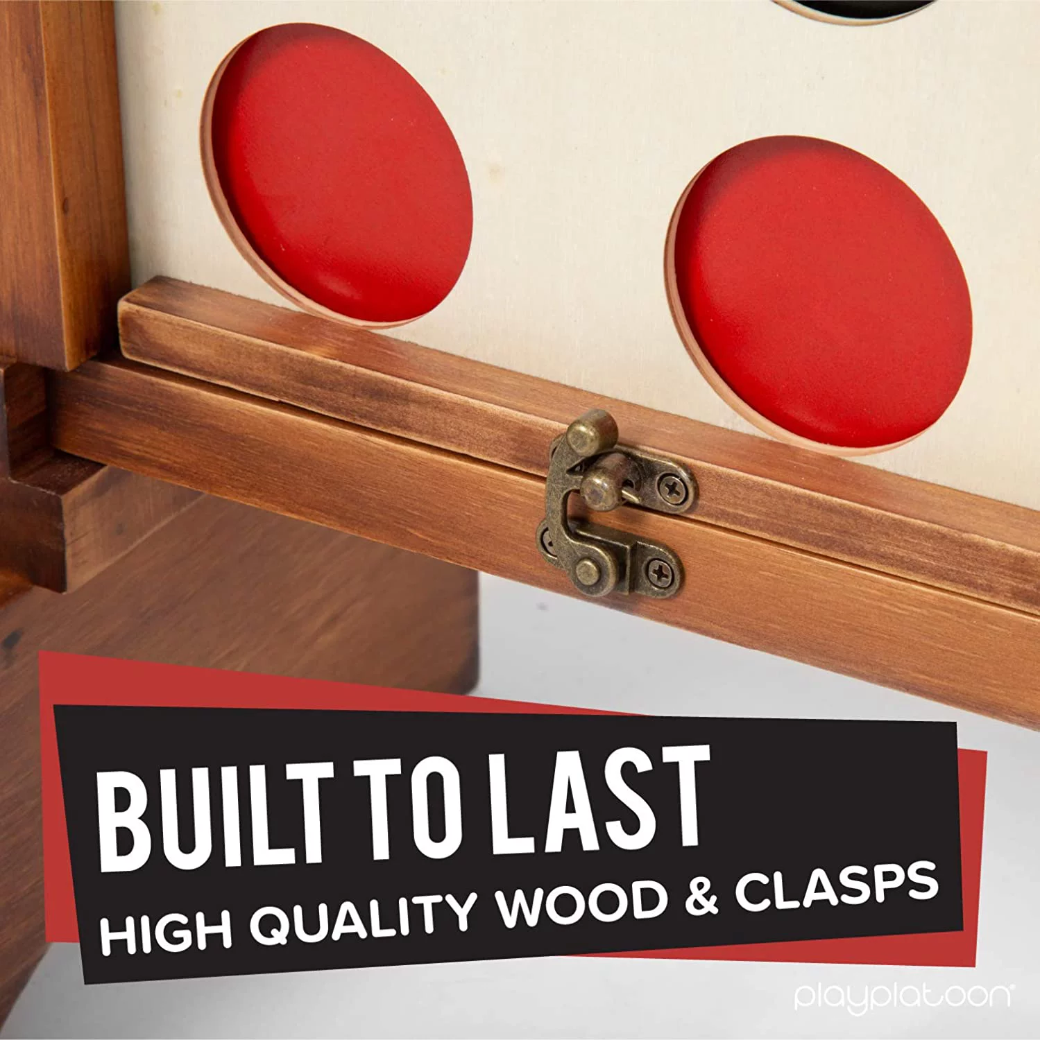 Giant Wooden 4 in a Row Game - Drop Four Connect Board Game Outdoor Game with Coins, Case and Rules