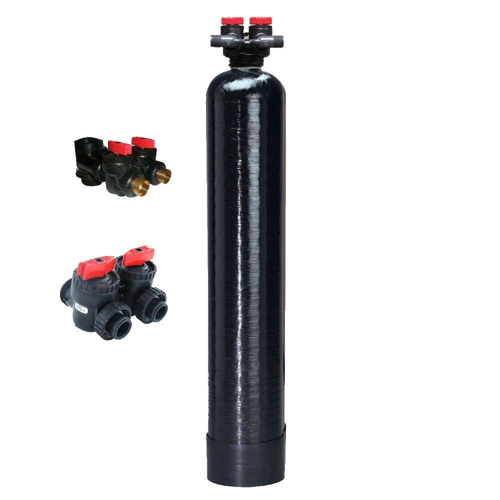 10 GPM Anti-Scale Salt Free Water Conditioner + Catalytic Carbon Whole House Water Filtration for Chloramine Reduction