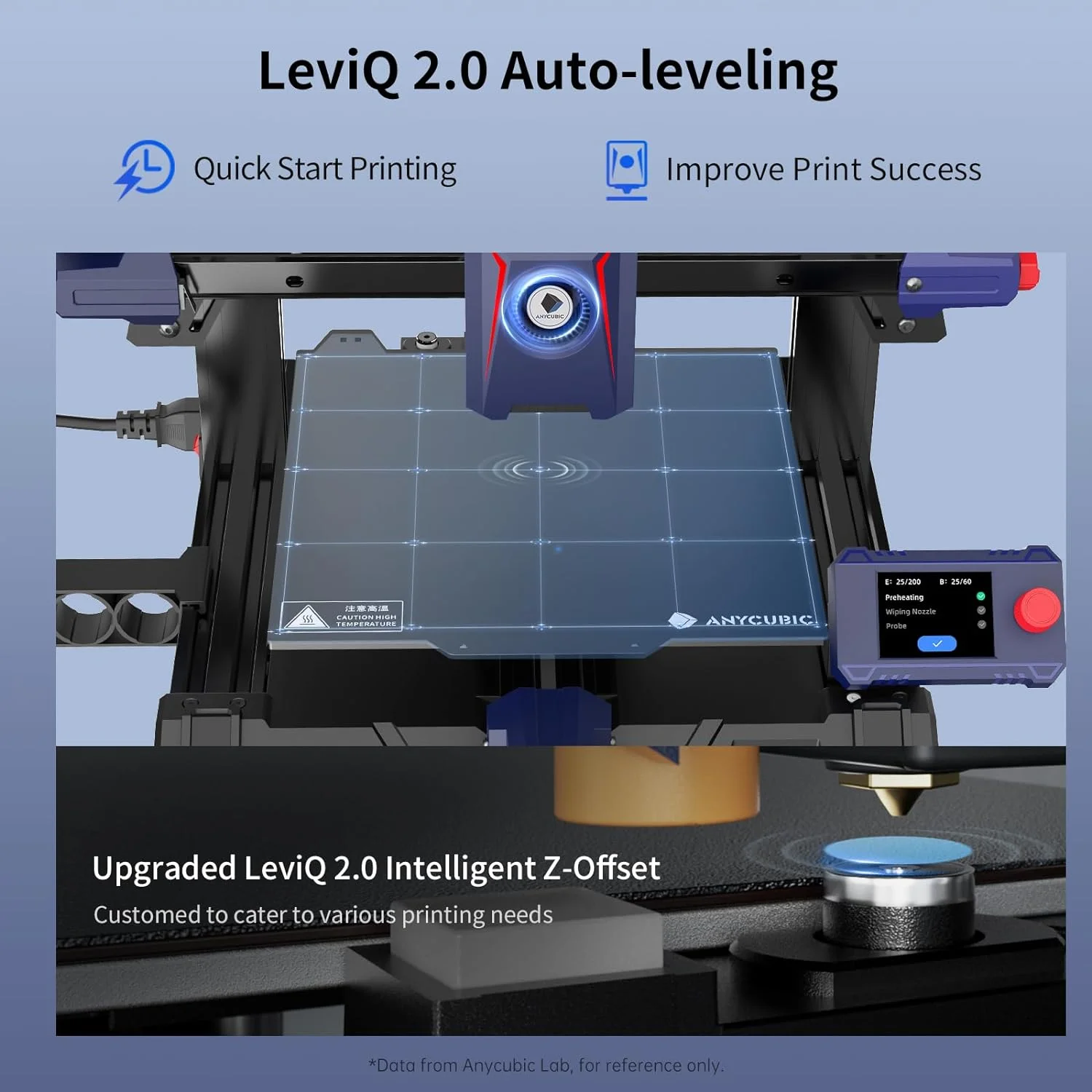 ANYCUBIC 3D Printer Kobra 2 Neo, 250mm/s Max Print Speed FDM 3D Printer Auto-Leveling Smart Z-Offset Upgraded Kobra Neo, Easy Assembly for Beginners Print Size 8.7"x8.7"x9.84"