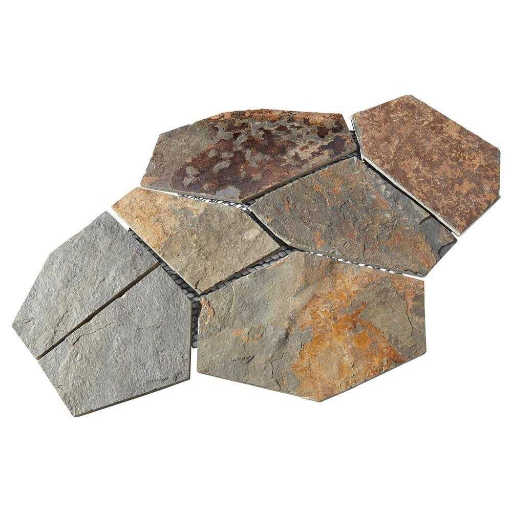 Daltile Natural Stone Collection Mongolian Spring 12 in. x 24 in. Slate Flagstone Floor and Wall Tile - Shop Hardware Tools Online Store