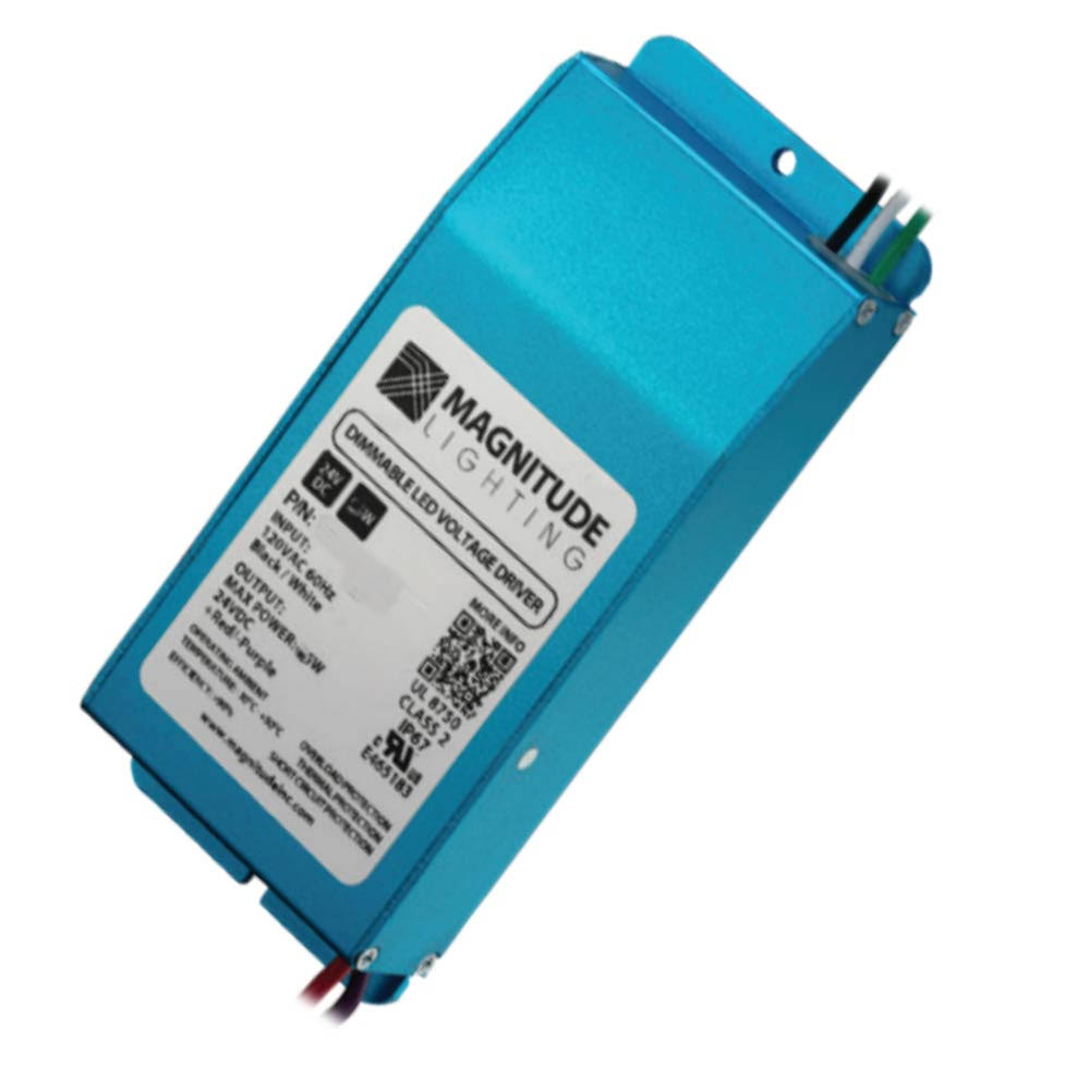 Magnitude Lighting E75R24DC - E-Series 75-Watt 120V Input 24VDC Output Triac/Phase Dimming Electronic LED Driver