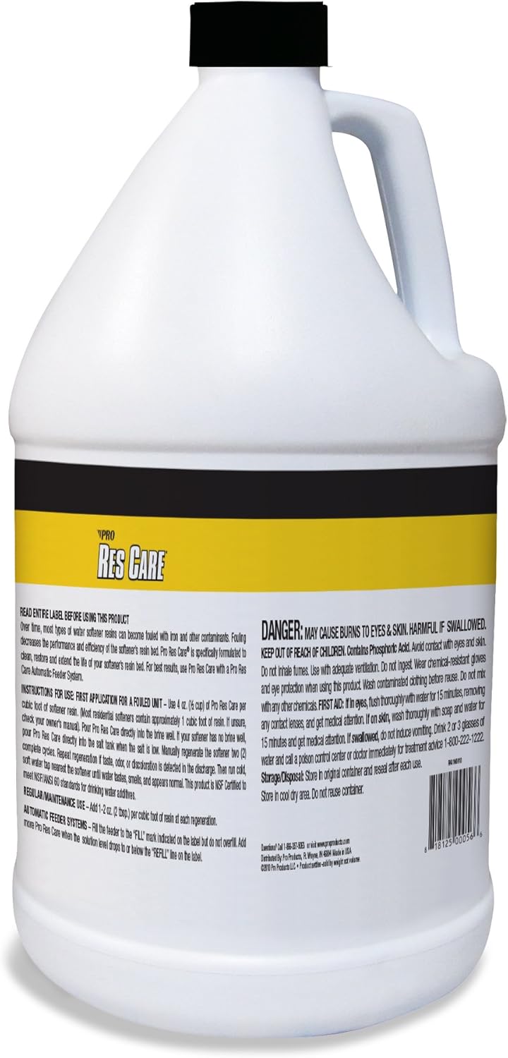 Pro Products ResCare RK02B All-Purpose Water Softener Cleaner Liquid Refill, 1 Gallon, 5 Pack Pack of 2