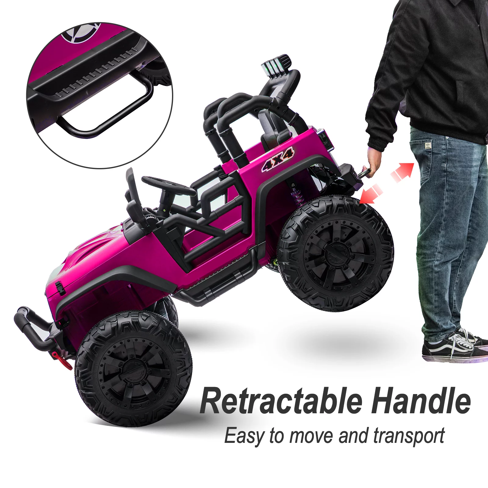 Hikiddo 24V Kids Ride on Truck, 2 Seater Powered Ride on Toy Car with Remote