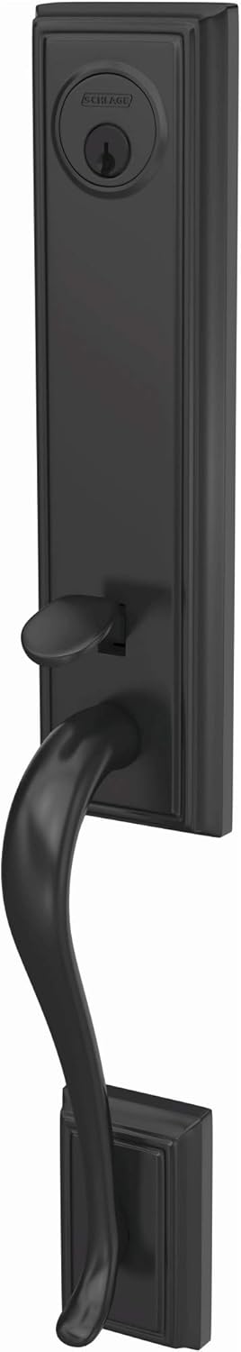 Schlage FCT58ADD622 Custom Addison Keyed Entry Single Cylinder Half Plate Handleset - Exterior Only