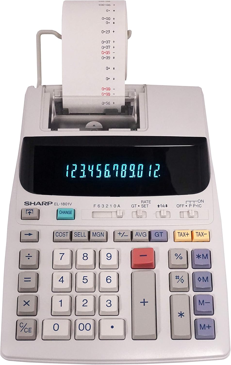 Sharp EL-1801V Two-Color Printing Calculator 2.1 Lines/Sec 4 Black/Red