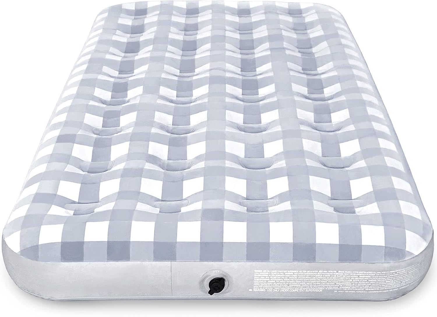 Giftway Queen Air Mattress Air Bed - Upgraded Inflatable Air Mattresses with Flocked Top Waterproof Cover Repair Kit -Foldable Blow Up Bed for Camping/Home/Guest/Travel - Housewarming Gifts for Family