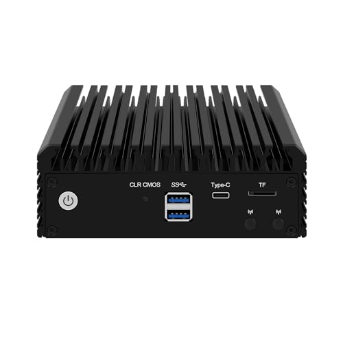 HUNSN Micro Firewall Appliance, Mini PC, OPNsense, VPN, Router PC, AES-NI, 4 x Intel 2.5GbE I226-V LAN, 4 x USB, HDMI, SIM Slot, Console