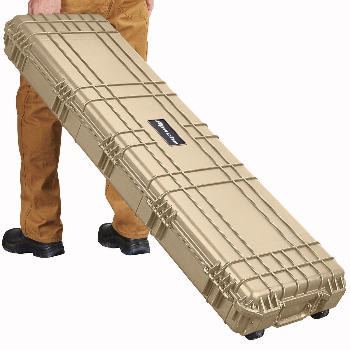 APACHE 9800 Weatherproof Protective Rifle Case, Long, Tan
