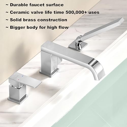 T02-7 Deck Mount bathtub faucet with sprayer
