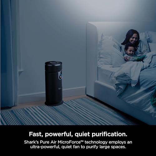 Shark 3 in 1 Air Purifiers for Home, Bedroom, or Office with HEPA Filter, Small Space Heater and Fan Combo, Covers up to 500 Sq Ft, Clean Sense Technology