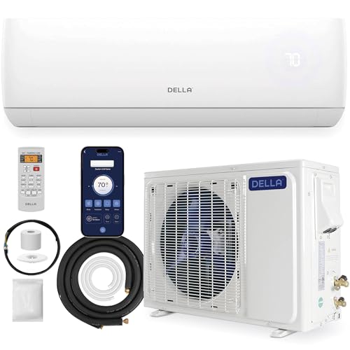 DELLA 9-24K BTU JA Series Wifi Enabled 17/19/20 SEER2 Energy Efficient Mini Split Air Conditioner & Heater Ductless Inverter System Pre-Charged Heat Pump