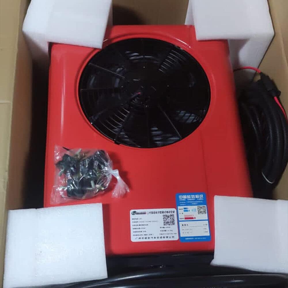 12V Electric AC Unit Truck Air Conditioner Truck Cab Air Conditioner for RV Truck Caravan Excavator Tractor