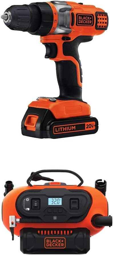 BLACK+DECKER LDX220C 20V MAX 2-Speed Cordless Drill Driver (Includes Battery and Charger) Pack of 2
