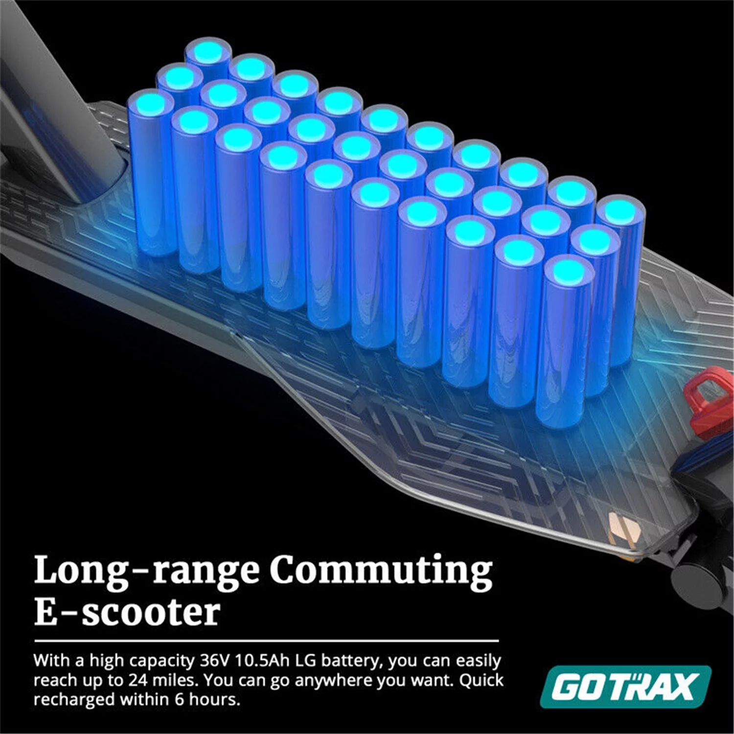 GOTRAX G Pro Electric Scooter Adults - 3 Wheels Folding Scooter for Commuters - 15.5mph, 24 mile