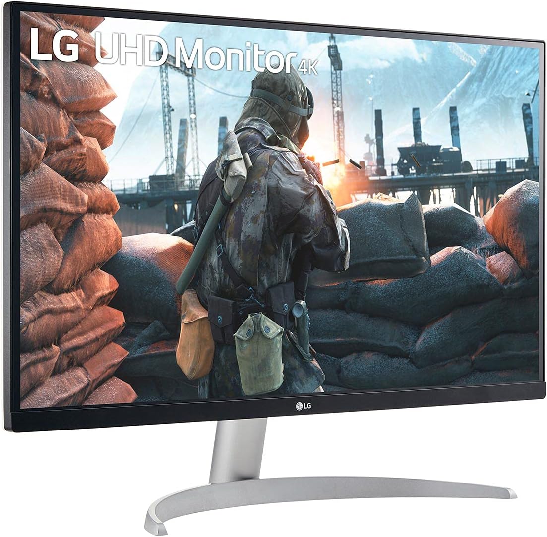 LG 27UP600-W 27" 4K UHD IPS Monitor, DCI-P3 95%, 5ms (GTG), HDMI, VESA DisplayHDR 400, AMD FreeSync, Black Stabilizer, OnScreen Control, Reader Mode, White (Renewed)