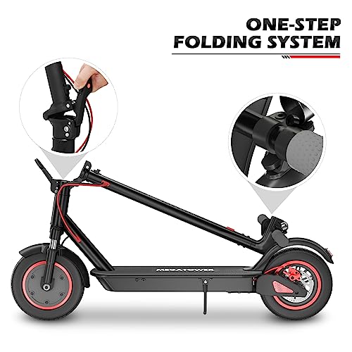 MoNiBloom E-Scooter Electric Kick Scooter w/LED Display and Bluetooth APP, Portable Folding Commuting Scooter for Adults & Teens