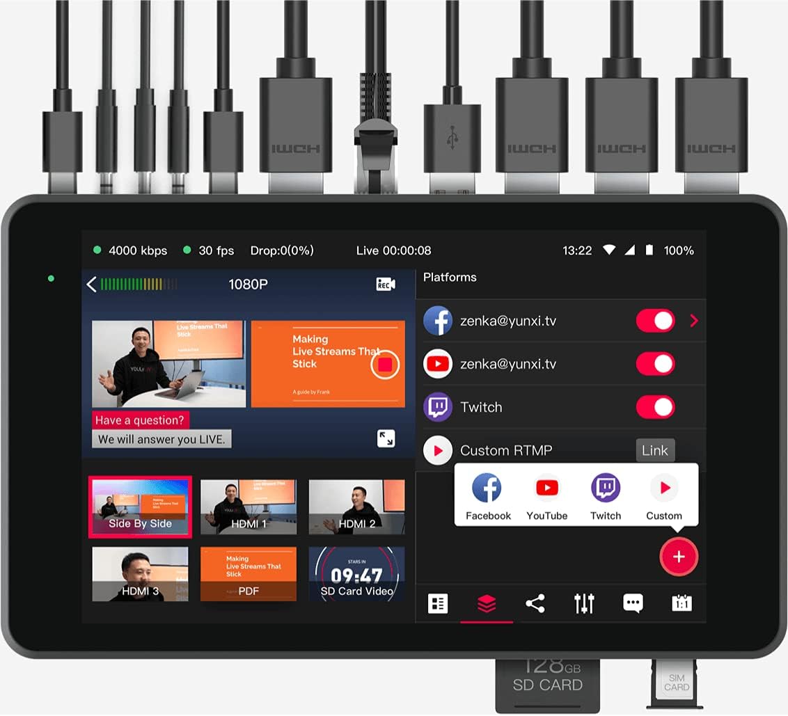YoloLiv YoloBox Mini Ultra-Portable All-in-One Smart Live Streaming Encoder & Monitor