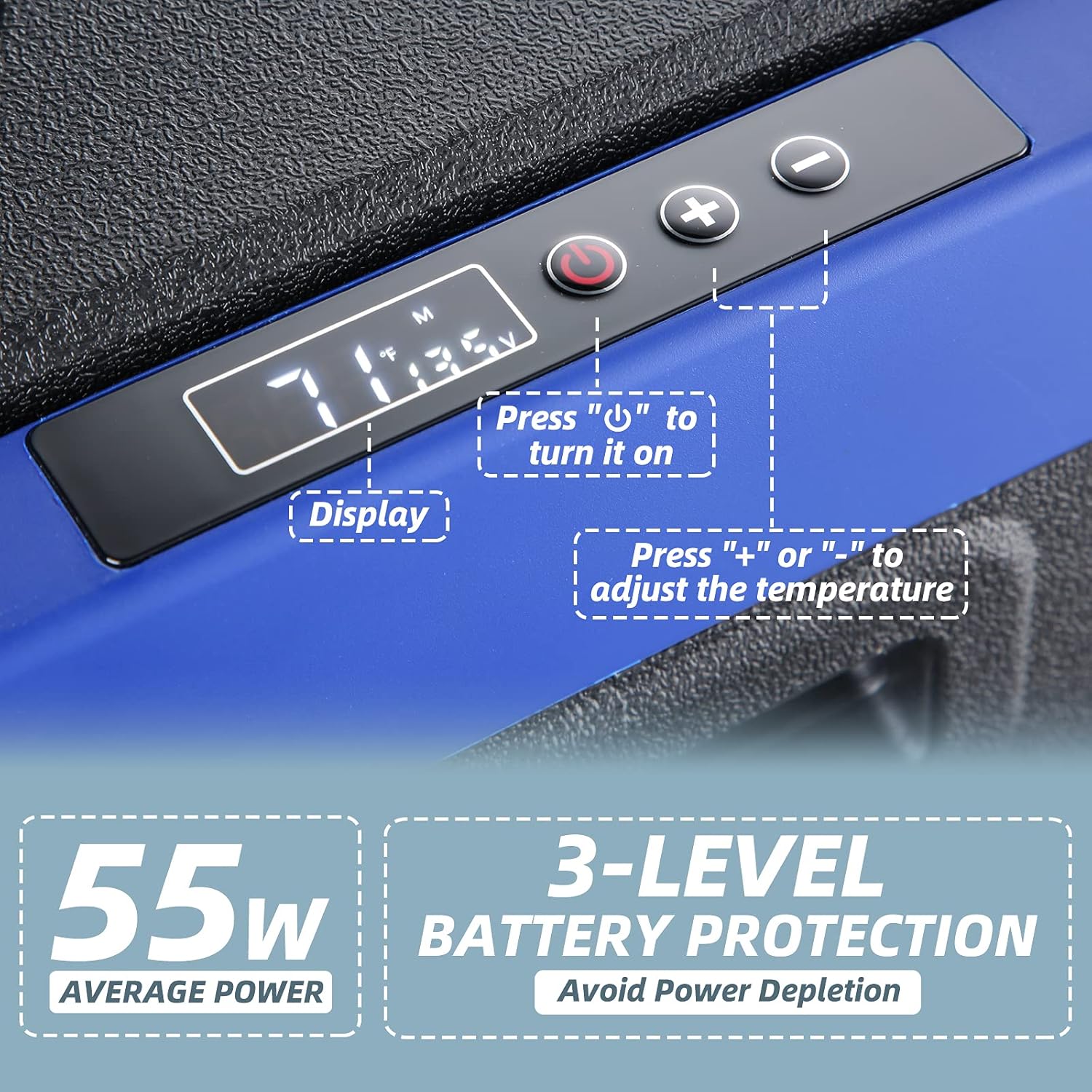 Portable Fridge Freezer, 12 Volt Refrigerator, -4℉-68℉, Electric Cooler with wheels for Car and Home, DC 12/24V, AC 110V, Car Refrigerator Compact Refrigerator for Travel, Camping, Road Trip, RV (TC35+AC adapter)