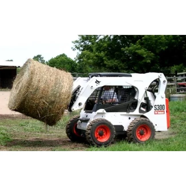Titan Attachments 49x22 Tractor Hay Spear Attachment 3,000 lb Spike Skid Steer Quick Tach Bobcat