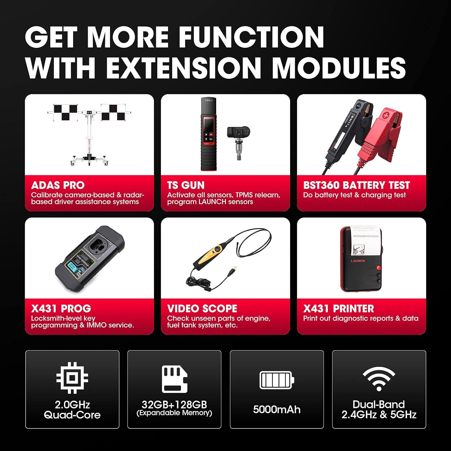 LAUNCH X431 PROS V Diagnostic Tool (Same as X431 V+), 2022 Bidirectional Scan Tool, All System Automotive Scanner, 31+ Services, ECU Coding, K ey Programmer, AutoAuth for FCA SGW, 2 Years Free Update