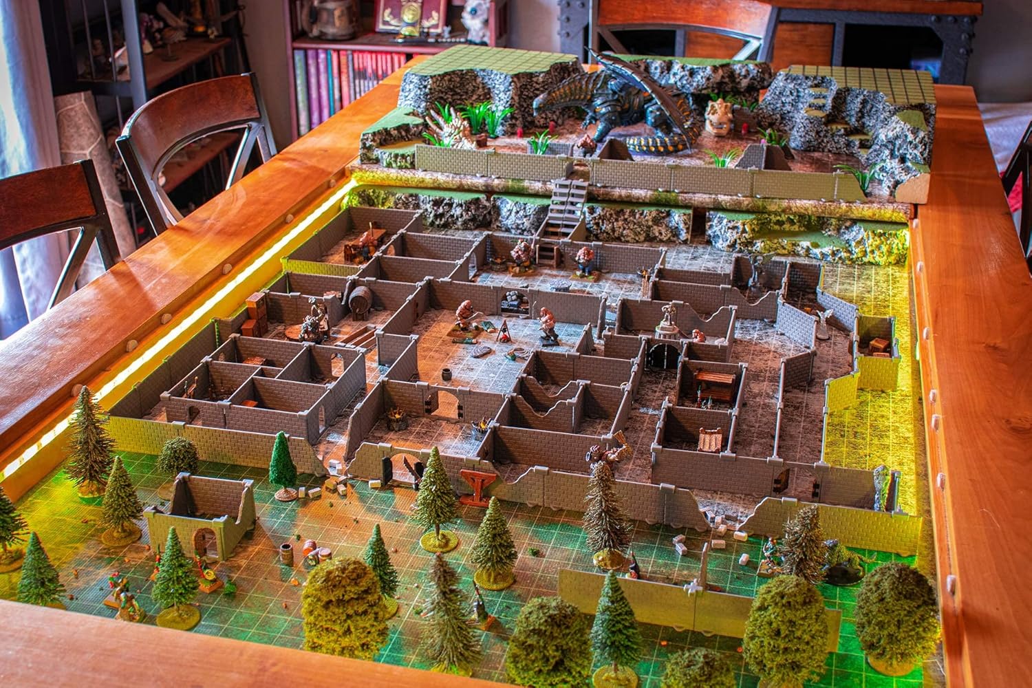 Modular Dungeon System: Tabletop & RPG Terrain Game Set for Dungeons & Dragons, Pathfinder, Castles & Crusades, 13th Age, Runequest, Asunder, Zombicide, and More! - Knight Set (460+ Pieces 1008 sqin)