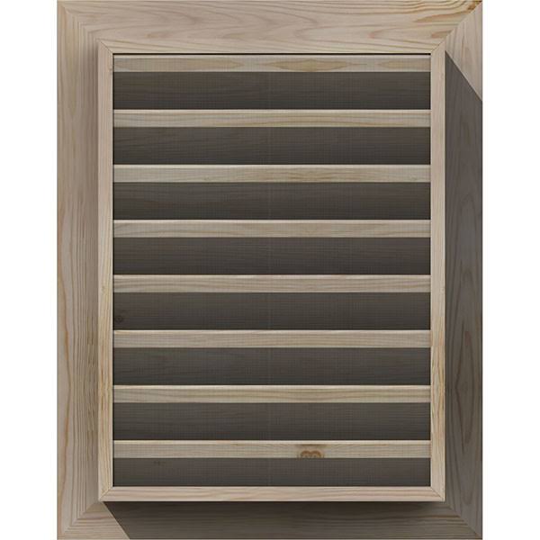 Ekena Millwork GVWVE36X3200SFPPI 36x22W x 32x22H Vertical Gable Vent (41x22W x 37x22H Frame Size): Primed, Functional, Smooth Pi