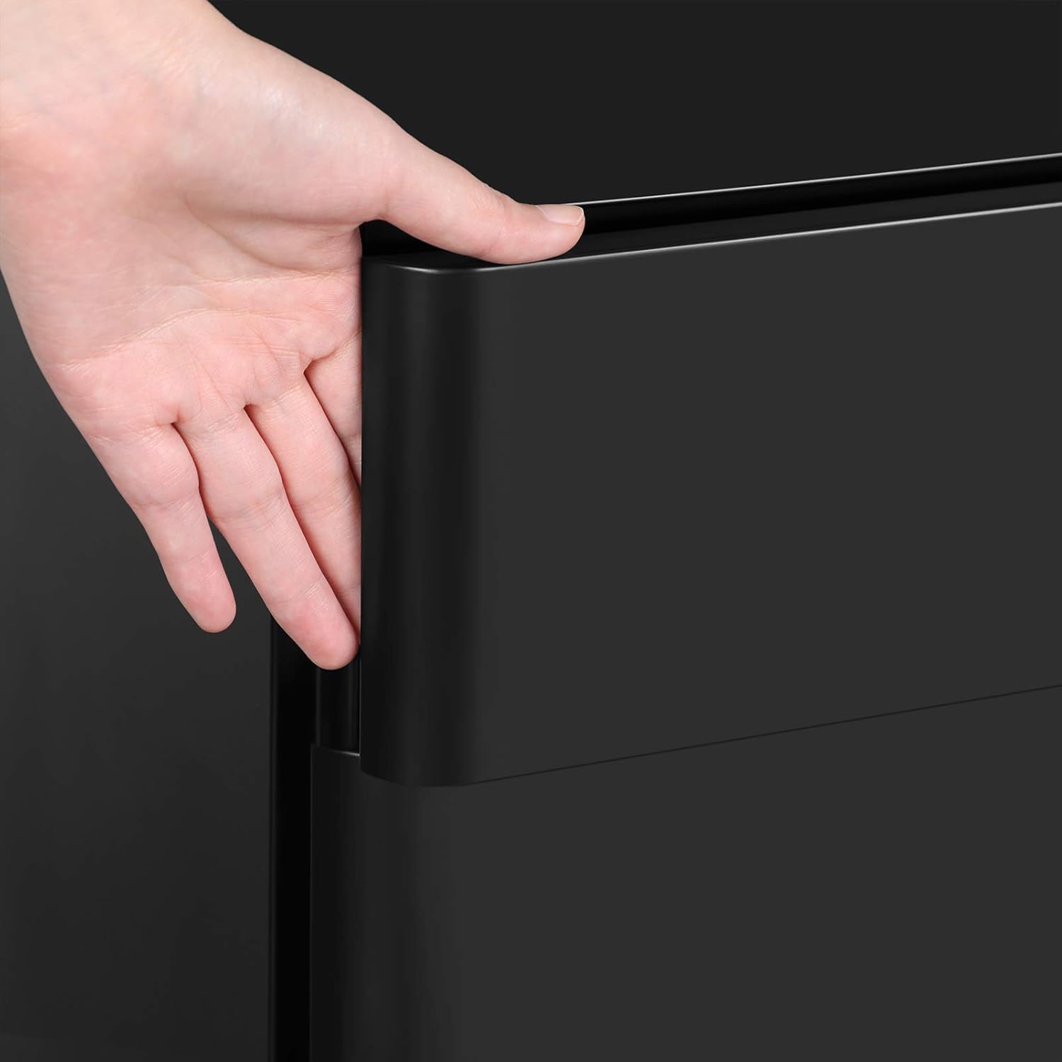 SONGMICS File Cabinet , Steel Filing Cabinet with 3 Drawer, Mobile Pedestal Cabinet Under Desk, with Lock, Fully Assembled Except Casters, Black UOFC030B01