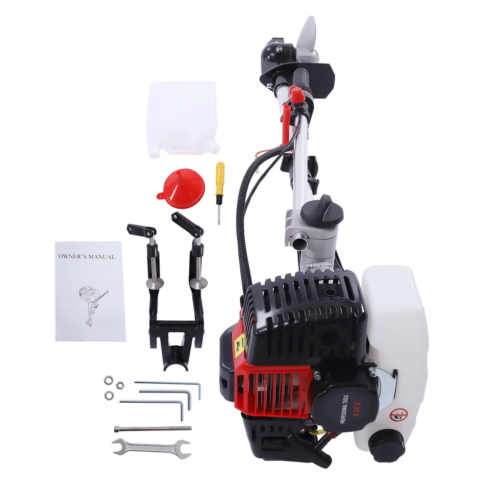 2.3HP Outboard Motor 52CC 2-Stroke Fishing Boat Engine Pull Start Air Cooling