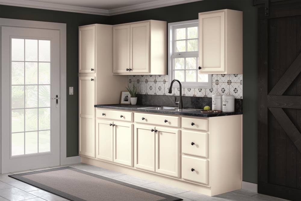 Project Source 36-in W x 35-in H x 23.75-in D Natural Unfinished Sink Base Stock Cabinet in Brown | 33A SB36B