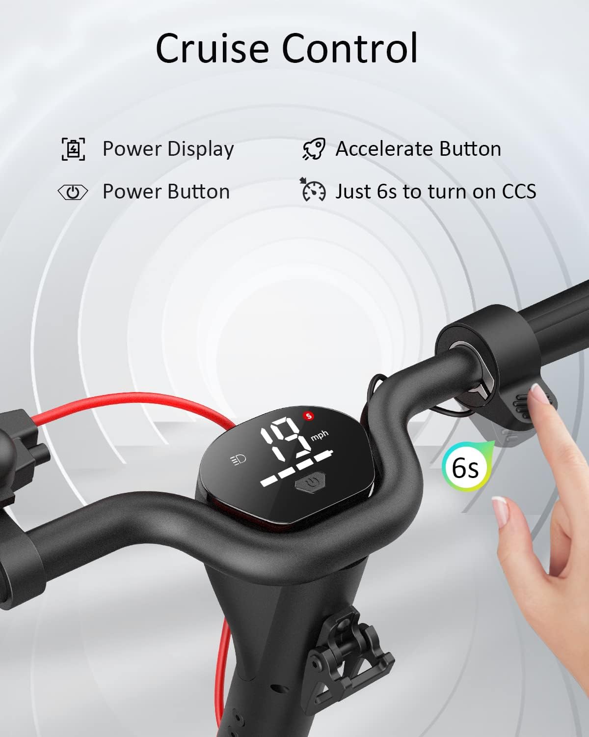 Gyroor Electric Scooter Adults, Up to 23 Miles Long-Range Battery, 19 Mph with Powerful 380W Motor, Folding Electric Scooter for Commuting and Travel 8.5" Pneumatic Tire with Double Braking System