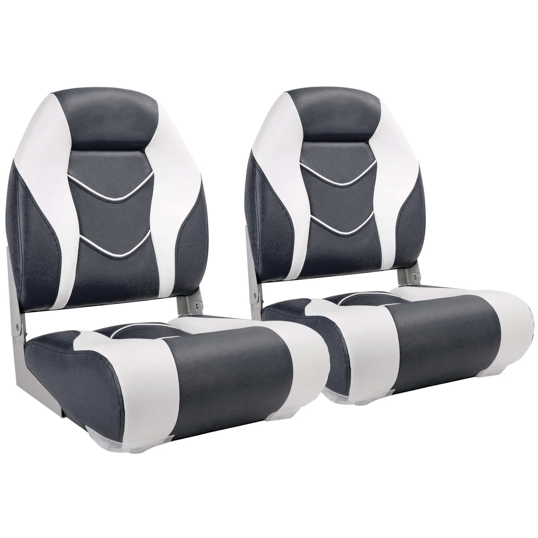 NORTHCAPTAIN S1 Pro Premium High Back Folding Boat Seat,Stainless Steel Screws Included,Charcoal/Black(2 Seats)