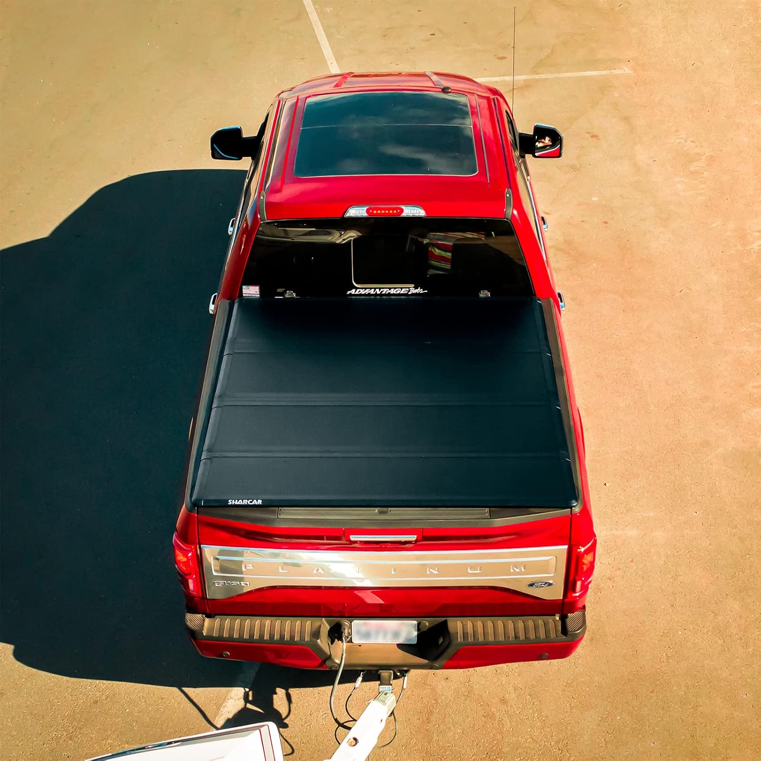 SHARCAR USA Hard Quad-Fold Truck Bed Tonneau Cover | SC-012Q | Fits 2015-2022 Ford F-150 5.5'/67.1" Bed