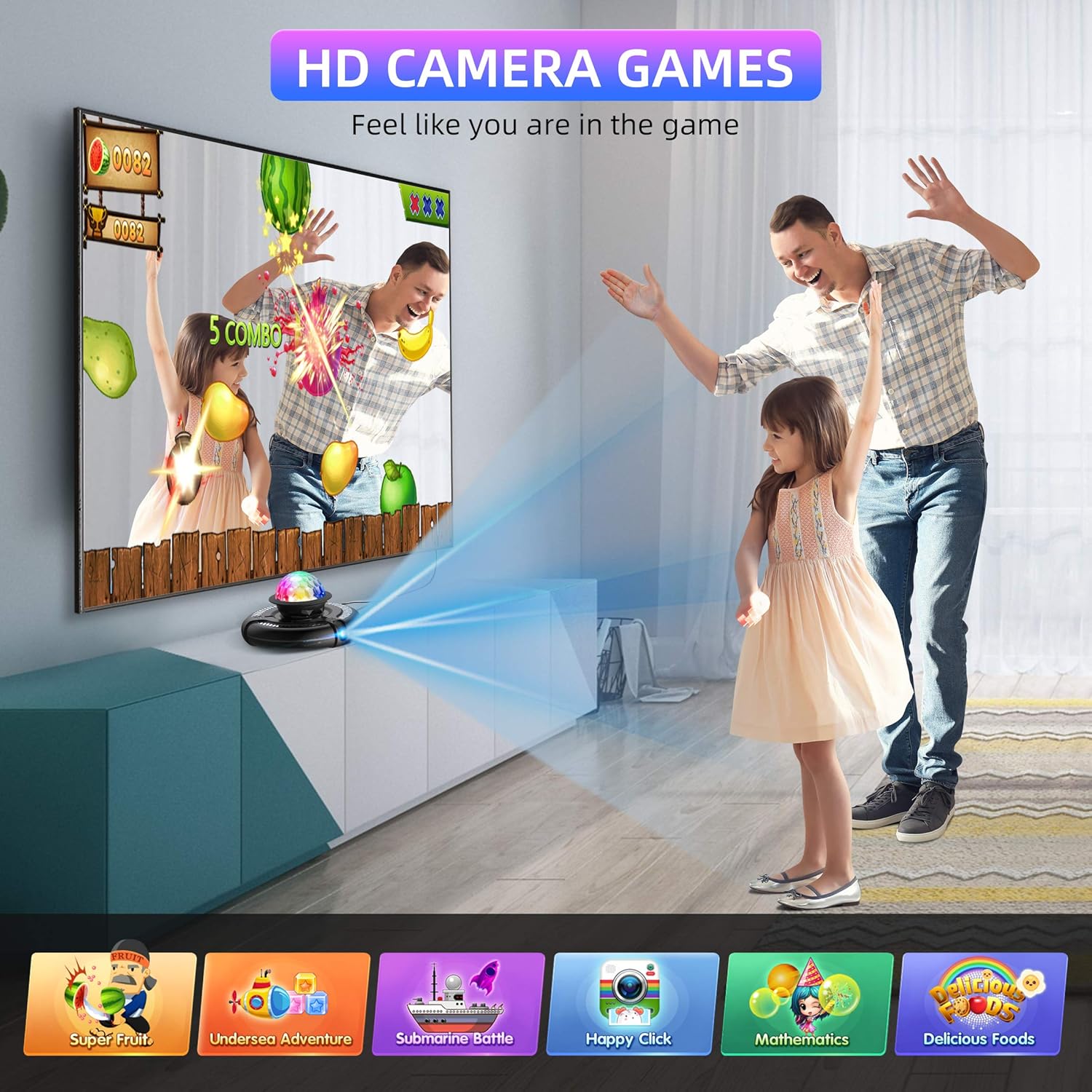 Dance Mat Games for TV - HDMI Wireless Musical Electronic Dance Mats with HD Camera, FWFX Double User Exercise Fitness Non-Slip Dance Step Pad Dancing Mat for Kids & Adults
