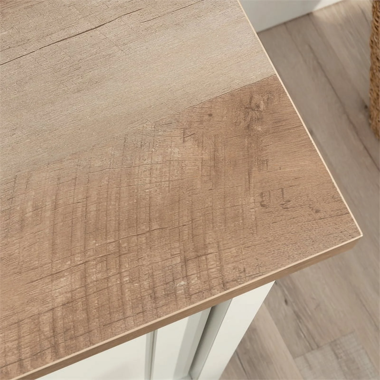 Sauder Cottage Road Engineered Wood Library Base in White Finish
