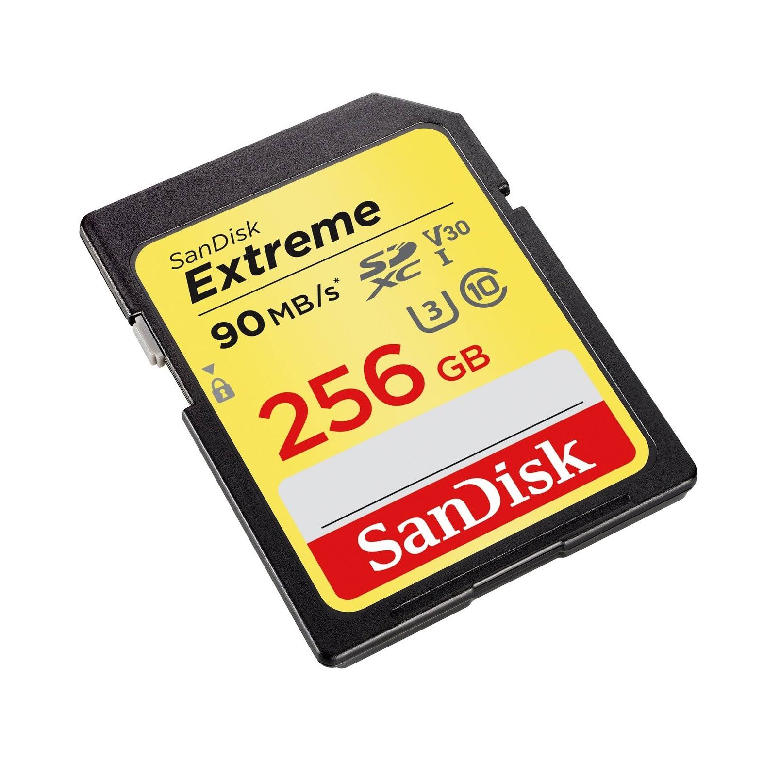 SanDisk Extreme 256GB SDXC UHS-I Class 10 Memory Card