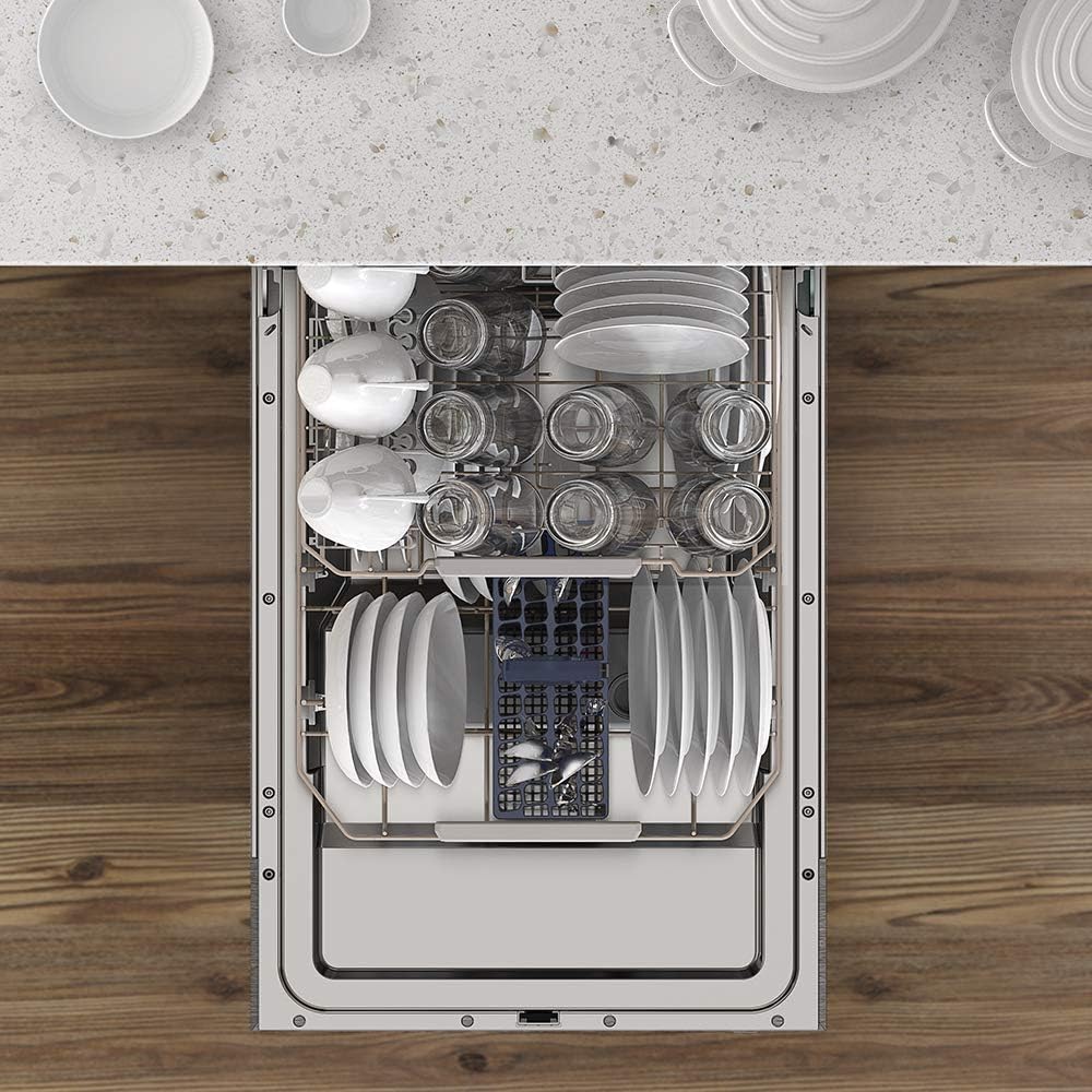 Galanz GLDW09TS2A5A Built in Dishwasher, 9 Place Setting, 18 Inch, 6 Cycles, 3 Options, Stainless Steel
