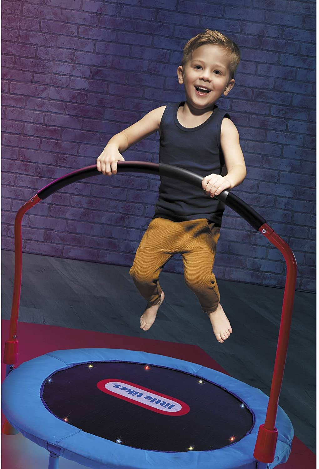Little Tikes Light-Up 3-Foot Trampoline with Folding Handle for Kids Ages 3 to 6