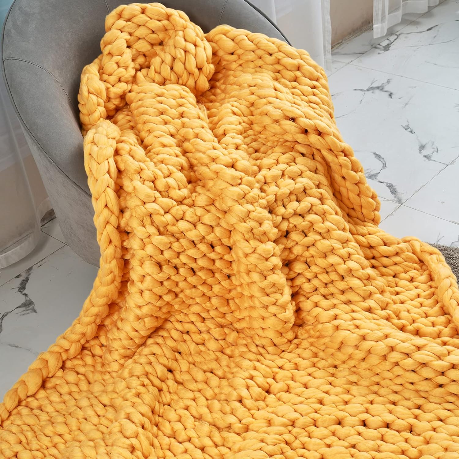 ZUIBESCHOS Chunky Knit Blanket Soft Warm Chunky Knit Blanket Throw Cozy Cable Knit Throw for Sofa, Bed, Baby Blanket, Festival Gift, Home Decor, Rose Red 40x60