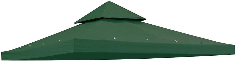 Yescom 8'x8' UV30+ Gazebo Canopy Replacement Top Cover Dark Green for Dual Tier Outdoor Patio Garden Tent Y0018T04
