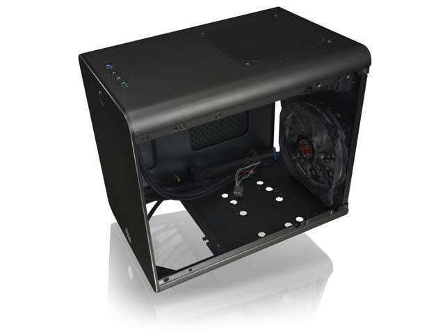 Raijintek 0r200055 Metis Plus No Power Supply Mini-ITX Case w/ Window (Black)