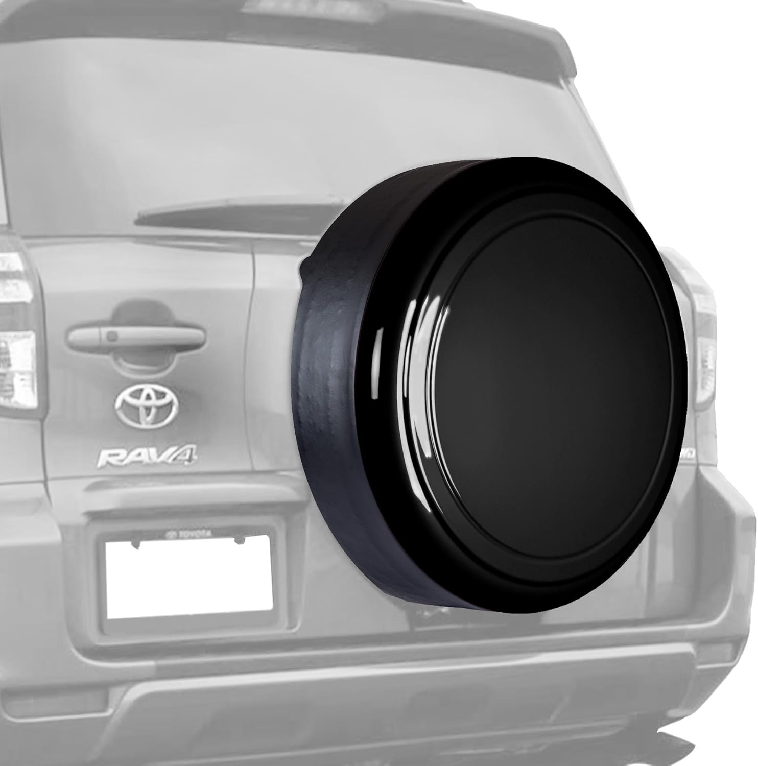 Boomerang 28" Color Matched Rigid Tire Cover for Toyota RAV4 (06-12) - (Plastic Face & Vinyl Band) - Beige Metallic