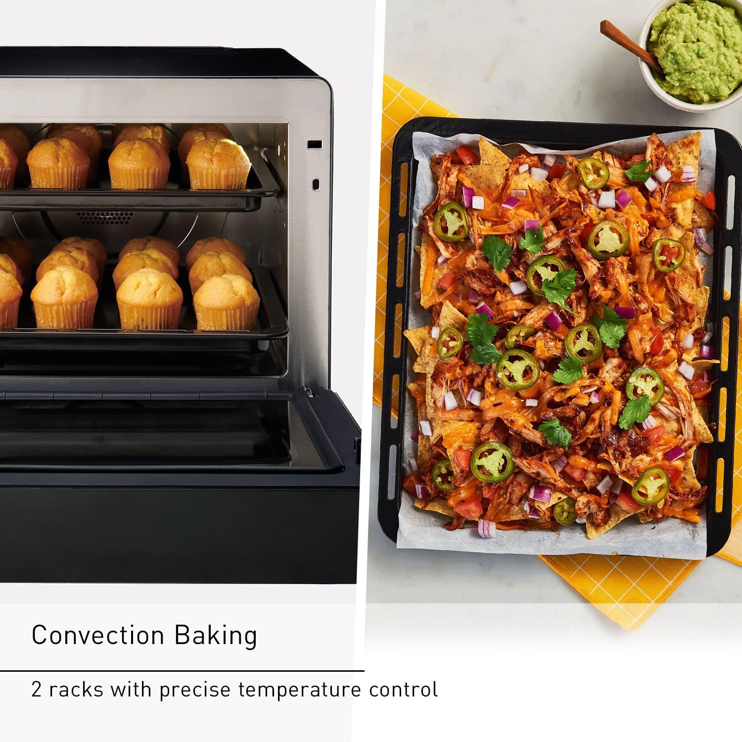 Panasonic HomeChef 7-in-1 Compact Oven with Convection Bake, Airfryer, Steam, Slow Cook, Ferment, 1200 watts, 7 cu ft with Easy Clean Interior - NU-SC180B (Black)