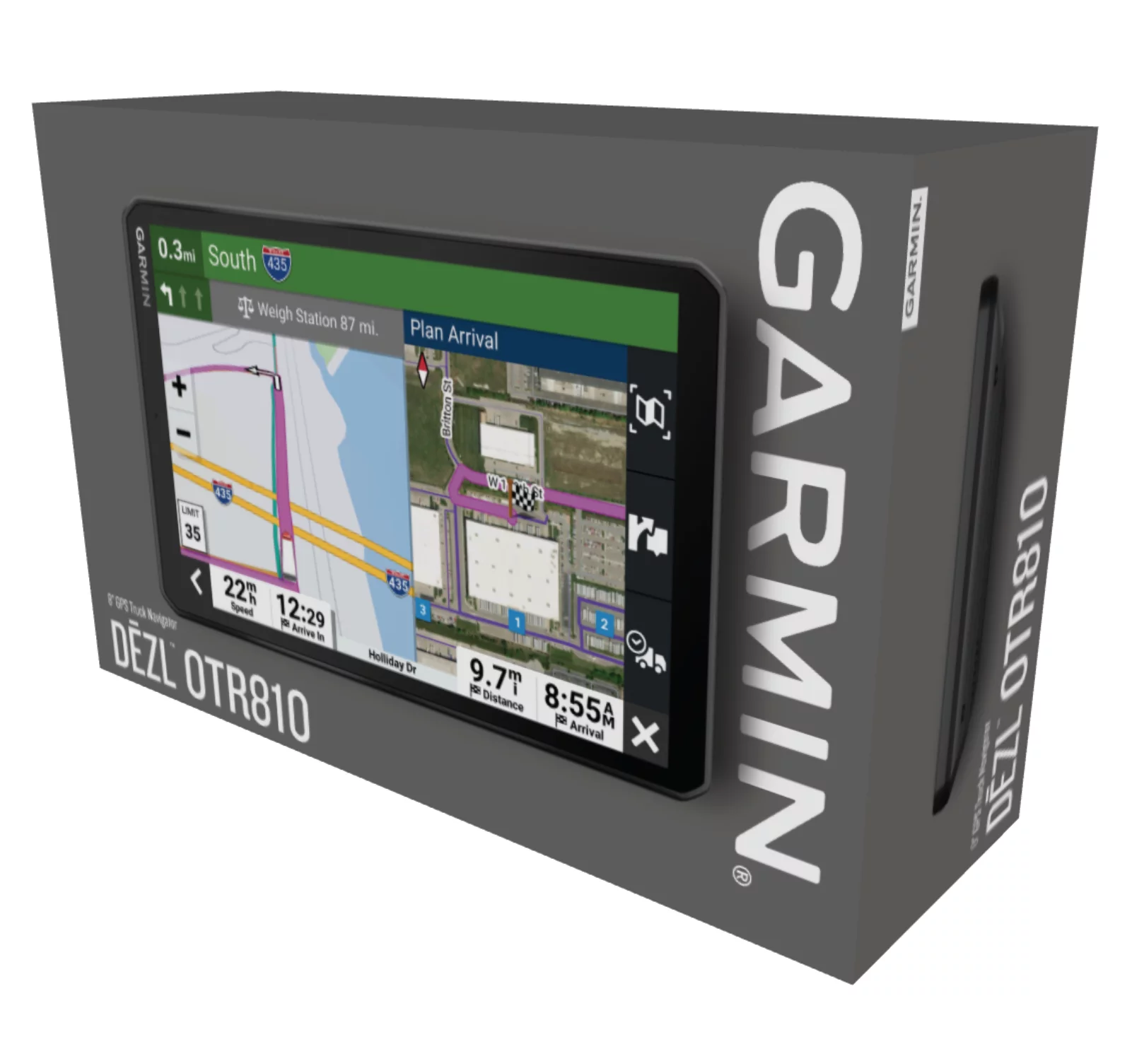 Garmin Dezl OTR810 8” GPS Truck Navigator with Wearable4U Power Pack Bundle