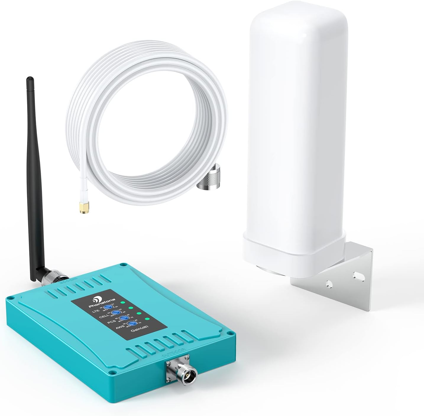 Cell Phone Signal Booster for Home & Office | Boosts 5G 4G LTE & 3G Data & Volte for for All U.S. Carriers - Verizon, AT&T, T-Mobile & More | Omni Antennas Easy Installation | FCC Approved