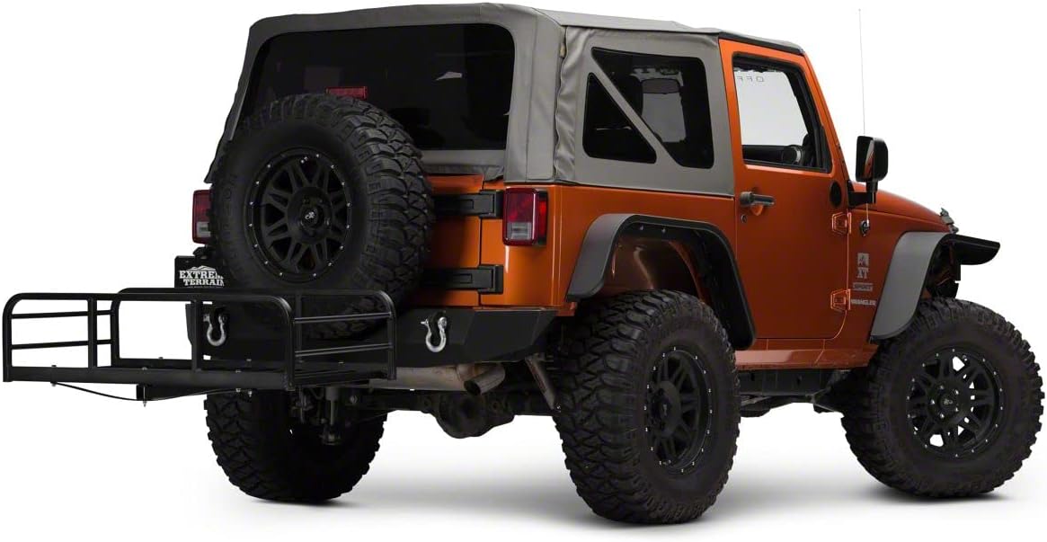 RedRock Hitch Mounted Cargo Rack; 12-Inch XL Compatible with 07-22 Jeep Wrangler JK & JL