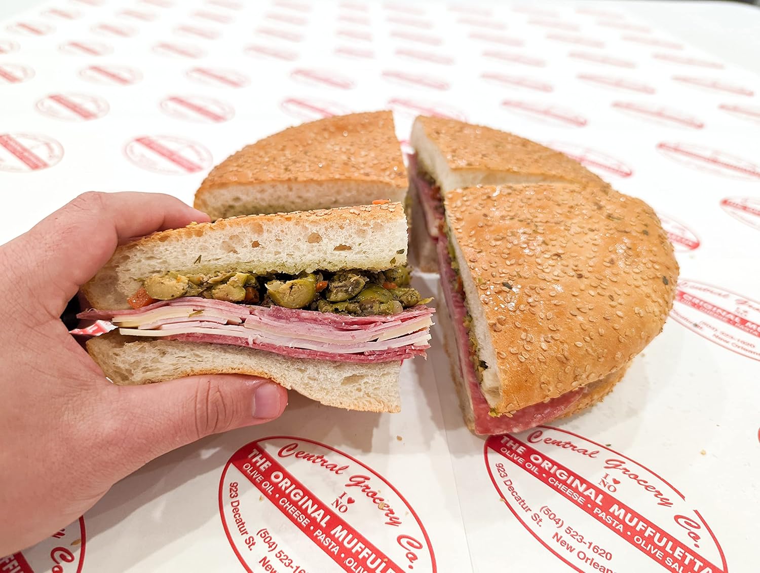 Central Grocery’s Original Muffuletta Sandwich 1 Pack (Serves 2-4) Pack of 2