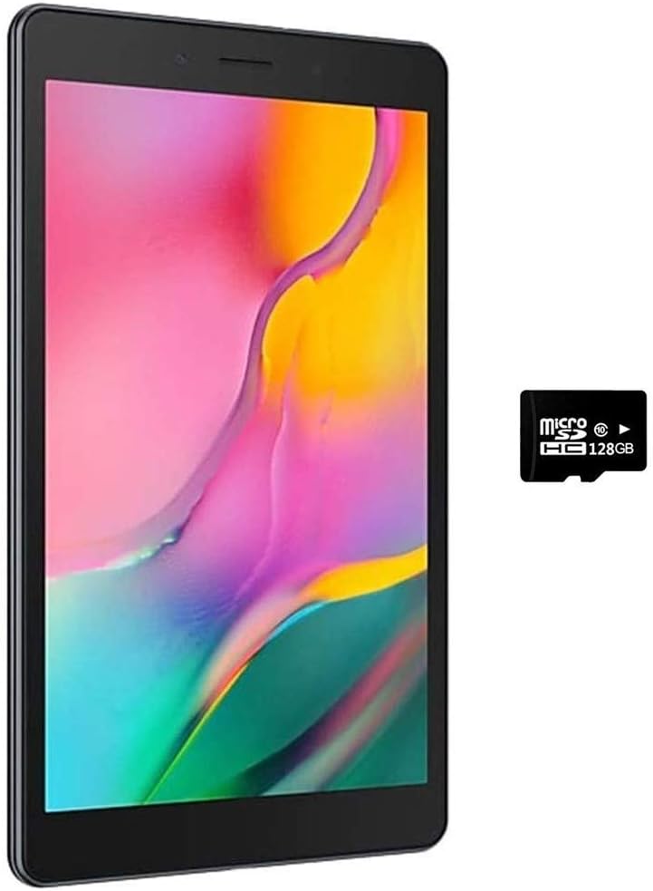 SAMSUNG Galaxy Tab A 8.0" (2019, WiFi Only) 32GB, 5100mAh All Day Battery, Dual Speaker, SM-T290, International Model (32GB + 128GB SD Bundle, Black)